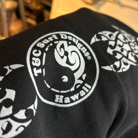 Vintage T&C Surf Designs Hawaii Sweater Mens Large Black Grunge Surf Skater 90s - Picture 4 of 16